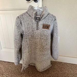 Cozy Gray Sherpa Pullover